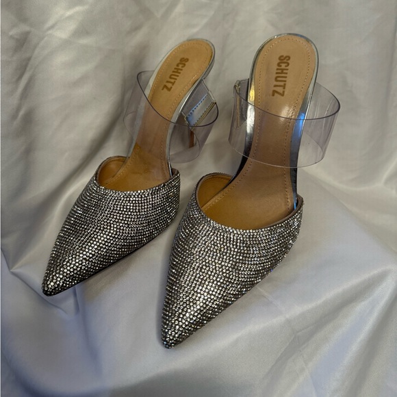 Schutz Rhinestone Mule - Picture 1 of 5